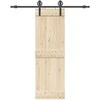 Stumdomų durų įrangos rinkinys, juodos spalvos, 183cm, plienas