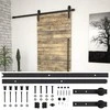 Stumdomų durų įrangos rinkinys SKIEN, juodas, 183cm plienas