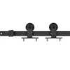 Stumdomų durų įrangos rinkinys SKIEN, juodas, 183cm plienas