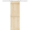 Stumdomų durų įrangos rinkinys, sidabr., 200cm, nerūd. plien.