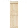 Stumdomų durų įrangos rinkinys, sidabr., 200cm, nerūd. plien.