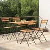 Lauko baldų komplektas Sulankstomas bistro komplektas, 5 dalių, akacija ir plienas