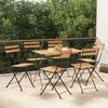 Lauko baldų komplektas Sulankstomas bistro komplektas, 7 dalių, akacija ir plienas