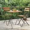 Sulankstomas bistro stalas, 55x54x71cm, tikmedis ir plienas