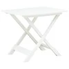 Sulankstomas sodo stalas, baltos spalvos, 79x72x70cm, plastikas