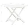 Sulankstomas sodo stalas, baltos spalvos, 79x72x70cm, plastikas
