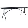 Sulankstomas sodo stalas, juodas, 180x75x72cm, HDPE