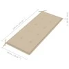Sulankstomas sodo suoliukas su pagalvėle, 118cm, bambukas