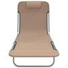 Sofa Sulankstomi saulės gultai, 2vnt., taupe, tekstilenas ir plienas