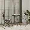 Sulankstomos bistro kėdės, 2vnt., juodos ir baltos, keramika