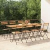 Sulankstomos bistro kėdės, 8vnt., tikmedžio masyvas ir plienas