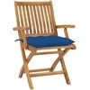 Sulankstomos sodo kėdės su pagalvėlėmis, 6vnt., tikmedis
