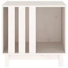 Šuns būda, balta, 60x45x57cm, pušies medienos masyvas