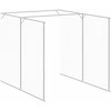 Šuns narvas su aptvaru, šviesiai pilkas, 165x455x181cm, plienas