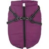 Šunų kailis su diržais, atsparus vandeniui, violetinis, 3XL