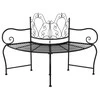 Suoliukas aplink medį, juodos spalvos, 150cm, plienas