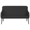 Sofa Suoliukas, juodos spalvos, 110x76x80cm, dirbtinė oda