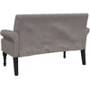 Suoliukas su atlošu, taupe spalvos, 120x62x75,5cm, audinys