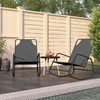 Sofa Supami saulės gultai, 2vnt., pilki, plienas ir tekstilenas