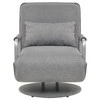 Supamoji kėdė ir sofa-lova, šviesiai pilka, audinys