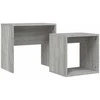 Sustumiami kavos staliukai, 2vnt., pilki ąžuolo, mediena