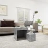 Sustumiami staliukai, 3vnt., betono pilki, apdirbta mediena