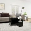 Sustumiami staliukai, 3vnt., juodos spalvos, apdirbta mediena