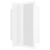 Veidrodinė vonios spintelė su LED, balta, 40x12x45cm, akrilas