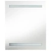 Veidrodinė vonios spintelė su LED, betono pilka, 50x14x60cm
