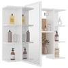 Veidrodinė vonios spintelė, balta, 80x20,5x64cm, mediena