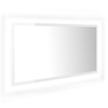 Vonios LED veidrodis, baltas, 90x8,5x37cm, akrilas, blizgus
