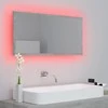 Vonios kambario LED veidrodis, betono, 90x8,5x37cm, akrilas