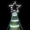 LED Kalėdų eglutė 1028 LEDs Šalta Balta 403 cm