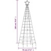 Šviečianti Kalėdų eglutė, 180cm, 220 šiltų LED, kūgio formos