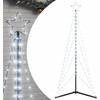 LED Kalėdų eglutė 363 LEDs Šalta Balta 182 cm