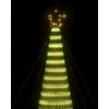 Šviečianti Kalėdų eglutė, 500cm, 1544 šiltos LED, kūgio formos