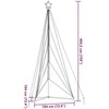 LED Kalėdų eglutė 615 LED šaltai balta 404,5 cm