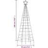 Šviečianti Kalėdų eglutė su smaigais, 180cm, 220 mėlynų LED