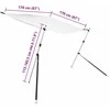 T uždangos prailginimo rinkinys, baltas, 170x170x(113-182,5)cm