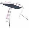 T uždangos prailginimo rinkinys, mėlynas, 170x170x(113-182,5)cm