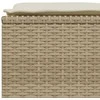 Taburetės su pagalvėmis, 4vnt., smėlio, poliratanas