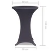 Tampri staltiesė, 2 vnt., Skersmuo 60 cm, Antracito spalvos