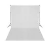 Teleskopinė fono rėmo sistema + baltas fonas, 3 x 5 m