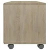 TV staliukas TV spintelė su ratukais, ąžuolo, 90x35x35cm, apdirbta mediena