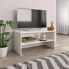 TV staliukas Televizoriaus spintelė, balta, 80x40x40cm, apdirbta mediena