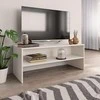 TV staliukas Televizoriaus spintelė, balta, 100x40x40cm, apdirbta mediena