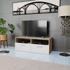 TV staliukas Televizoriaus spintelė, ąžuolo/balta, 95x35x36cm, mediena