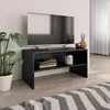 TV staliukas Televizoriaus spintelė, juoda, 80x40x40cm, apdirbta mediena