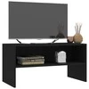 TV staliukas Televizoriaus spintelė, juoda, 80x40x40cm, apdirbta mediena