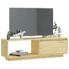 TV staliukas Televizoriaus spintelė, 110x30x33,5cm, pušies medienos masyvas